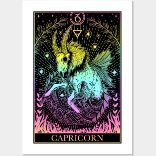 Zodiac sign tarot card Capricorn Posters and Art